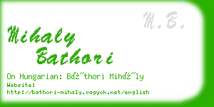 mihaly bathori business card